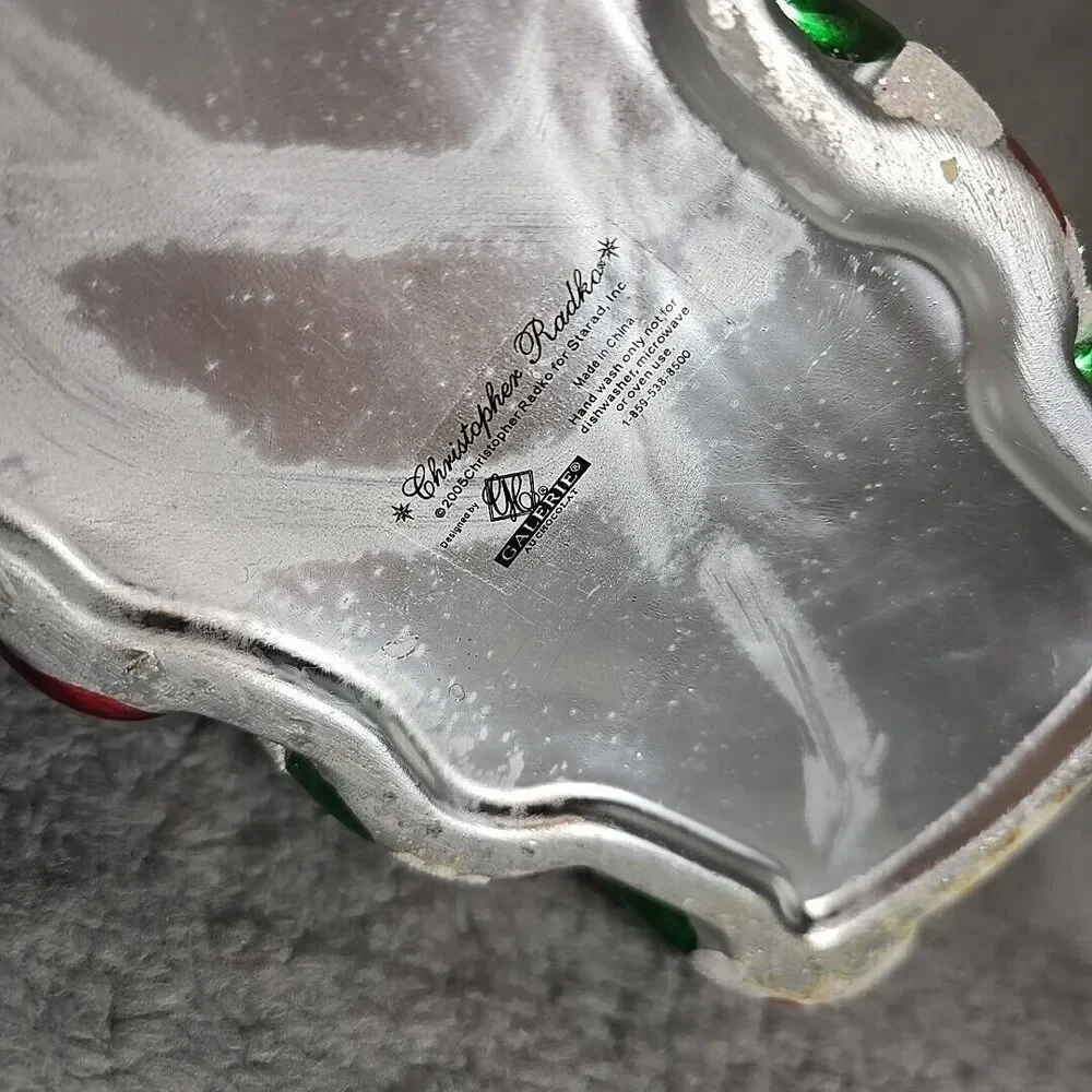 Christopher Radko Cookie Jar Candy Dish Train Colorful Christmas Holiday EUC